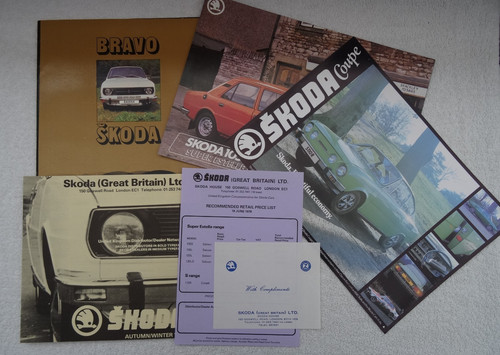 Skoda brochure pack 1979 - skoda,