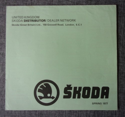 Skoda cars orig - 1977, uk